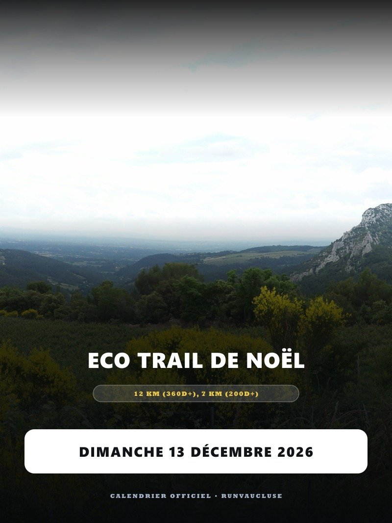 Affiche de la course Eco Trail de Noël - Cavaillon Vaucluse