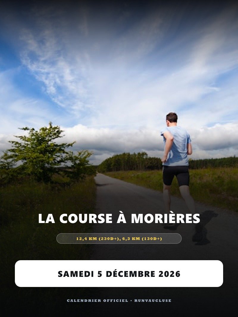 Affiche de la course La Course à Morières - Morières-les-Avignon Vaucluse