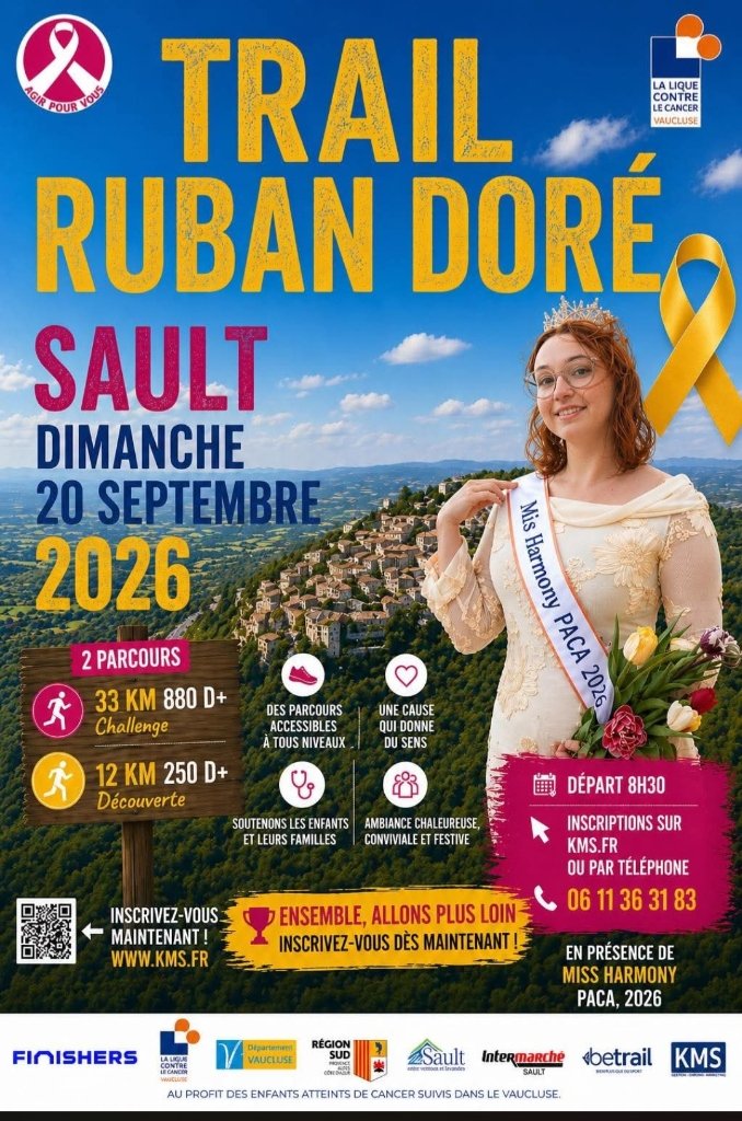 Affiche de la course Trail du Ruban Doré - Sault Vaucluse