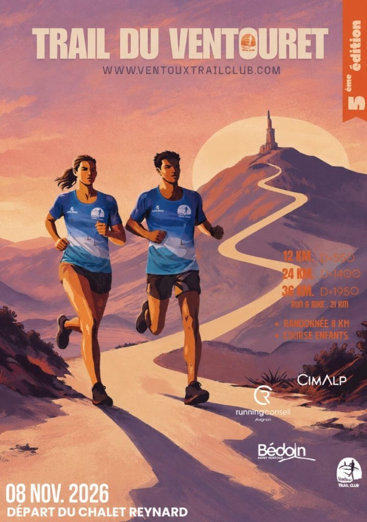 Affiche de la course Trail du Ventouret - Bedoin Vaucluse